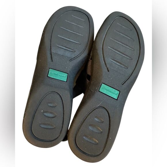 Women’s Grasshoppers Amelia Navy Canvas Wedge 1.5" Heel Sling backs. Size 10M - Picture 7 of 8